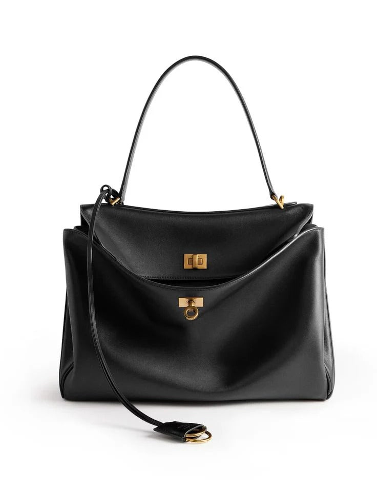 Structured Multi-Flap Tote with Top Handles